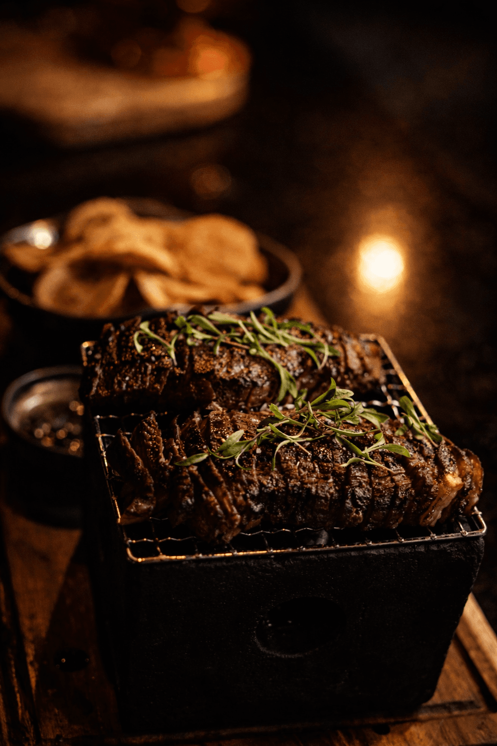 Entraña a la parrilla — plato signature NDN